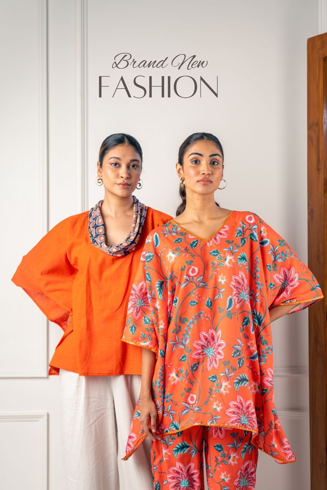 Purssian Perching Floral Paradise Cowl Neck Top