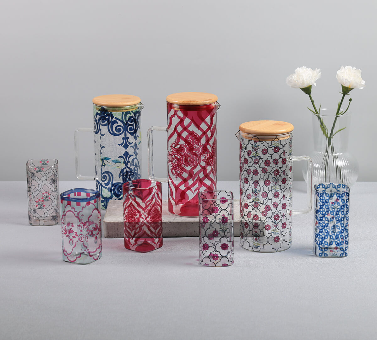 The Morning Glory Glass Tumbler Set of 4