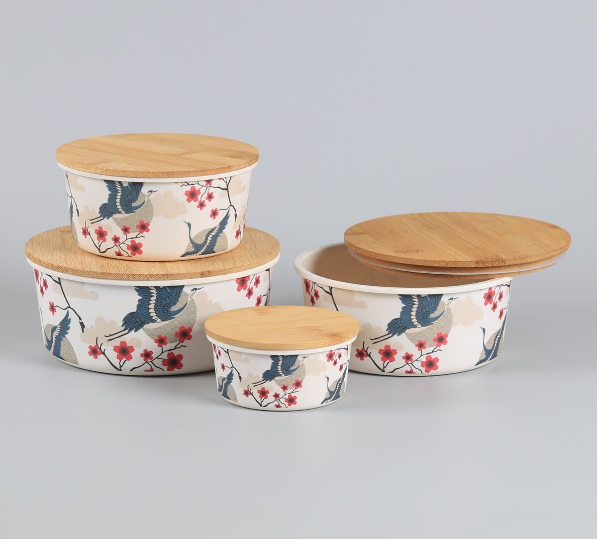 India Circus by Krsnaa Mehta Aerial Moments Bamboo Container Set of 4