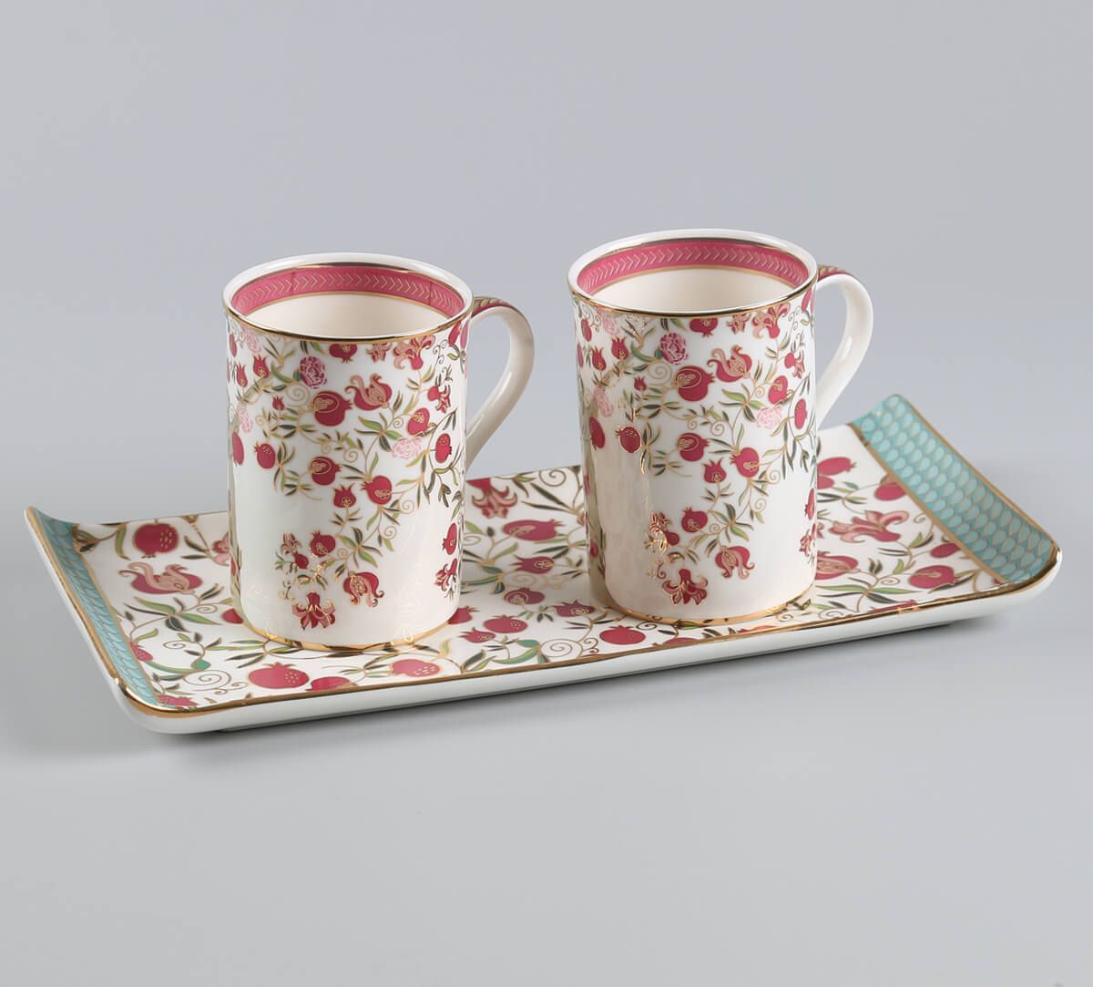 India Circus by Krsnaa Mehta Anaar Kusuma Coffee Mugs and Platter Set