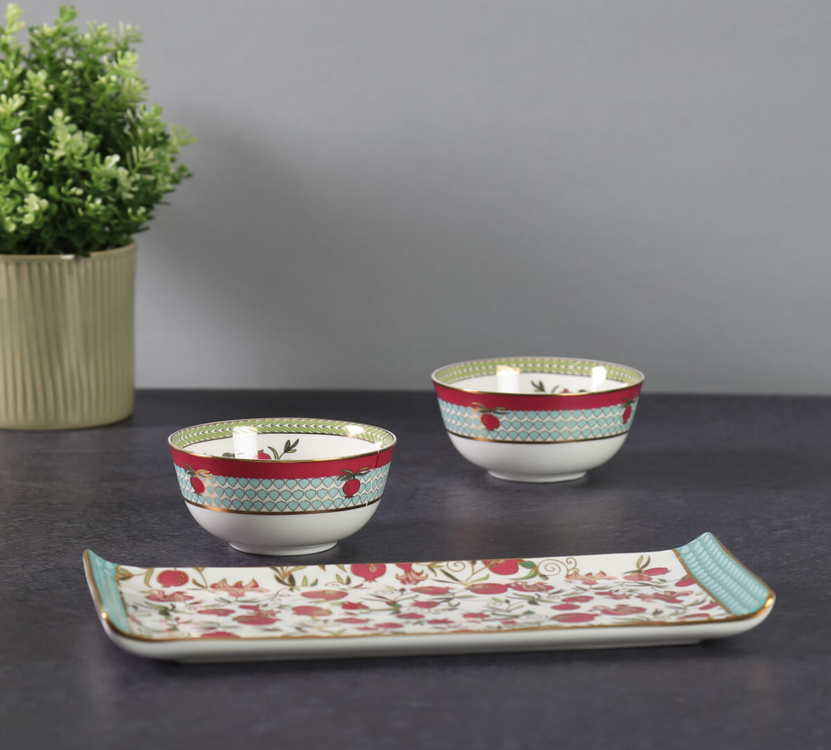 India Circus by Krsnaa Mehta Anaar Kusuma Snack Set