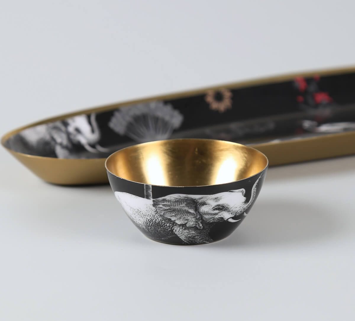 India Circus by Krsnaa Mehta Animalia Creations Platter with Dip Bowl