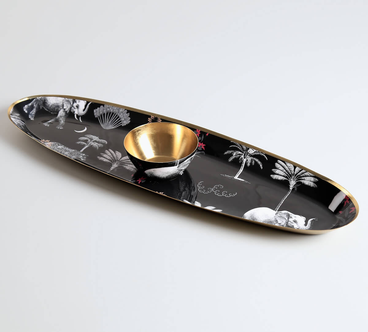 India Circus by Krsnaa Mehta Animalia Creations Platter with Dip Bowl