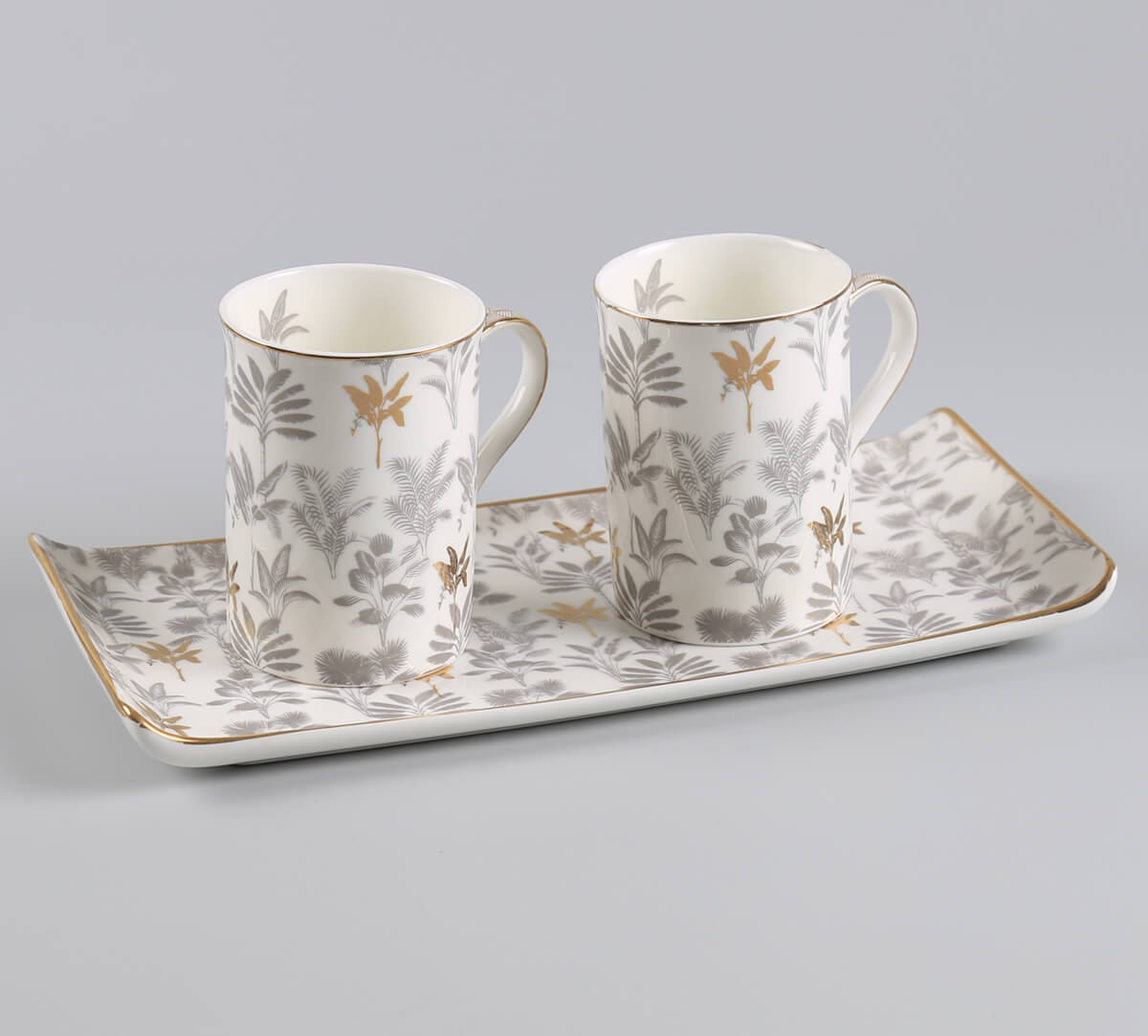 India Circus by Krsnaa Mehta Aurum Tropics Coffee Mugs and Platter Set