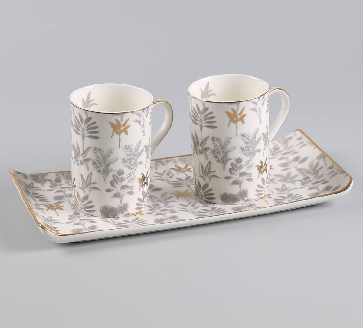 India Circus by Krsnaa Mehta Aurum Tropics Coffee Mugs and Platter Set