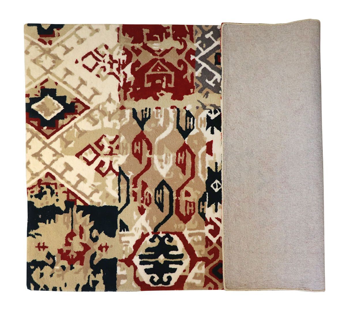 India Circus by Krsnaa Mehta Beige Colored 4ft x 6ft Rug