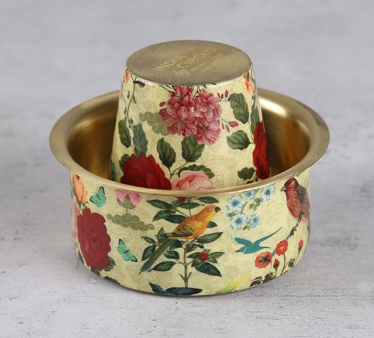 India Circus by Krsnaa Mehta Bird Land Brass coffee Tumbler Set of 2