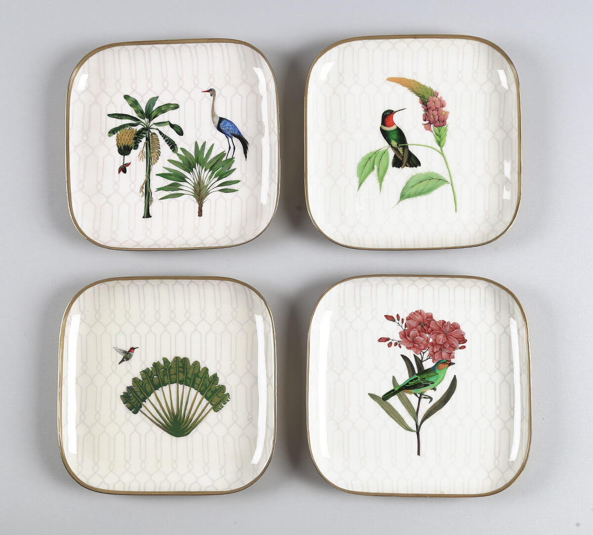 India Circus by Krsnaa Mehta Birdsong Botanica Square Platter Set