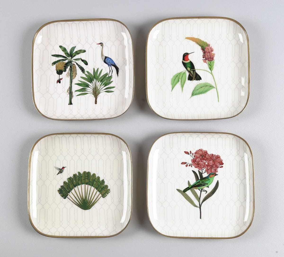 India Circus by Krsnaa Mehta Birdsong Botanica Square Platter Set