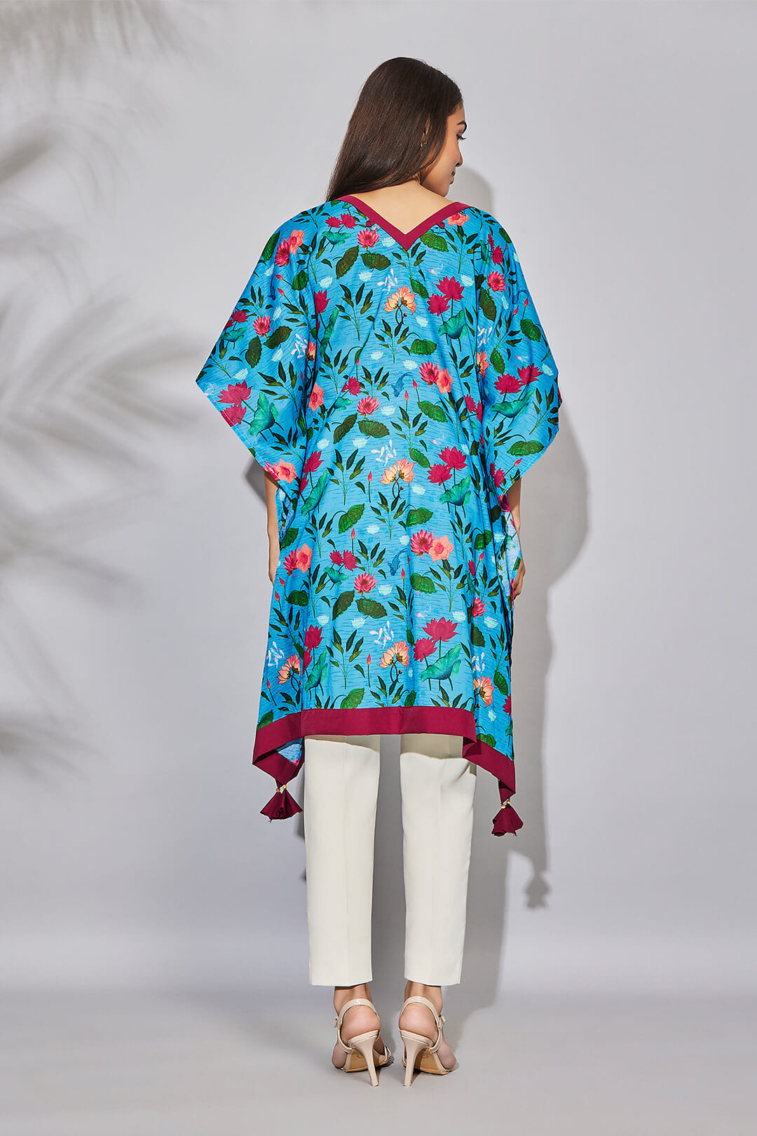 India Circus by Krsnaa Mehta Blossomy Mosaic Kaftan Kurti