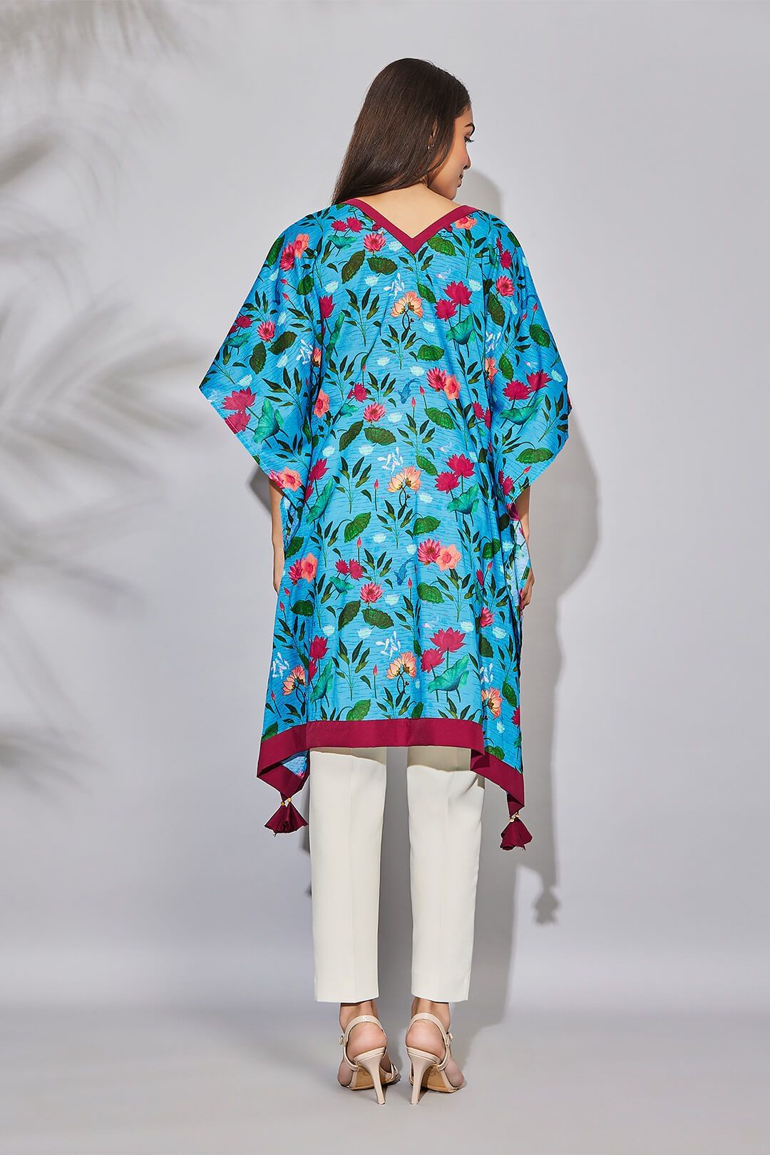 India Circus by Krsnaa Mehta Blossomy Mosaic Kaftan Kurti