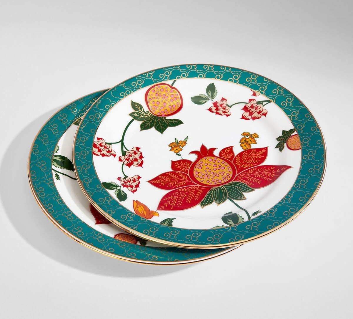 India Circus by Krsnaa Mehta Blushed Orchard Dinner set 40 Pieces