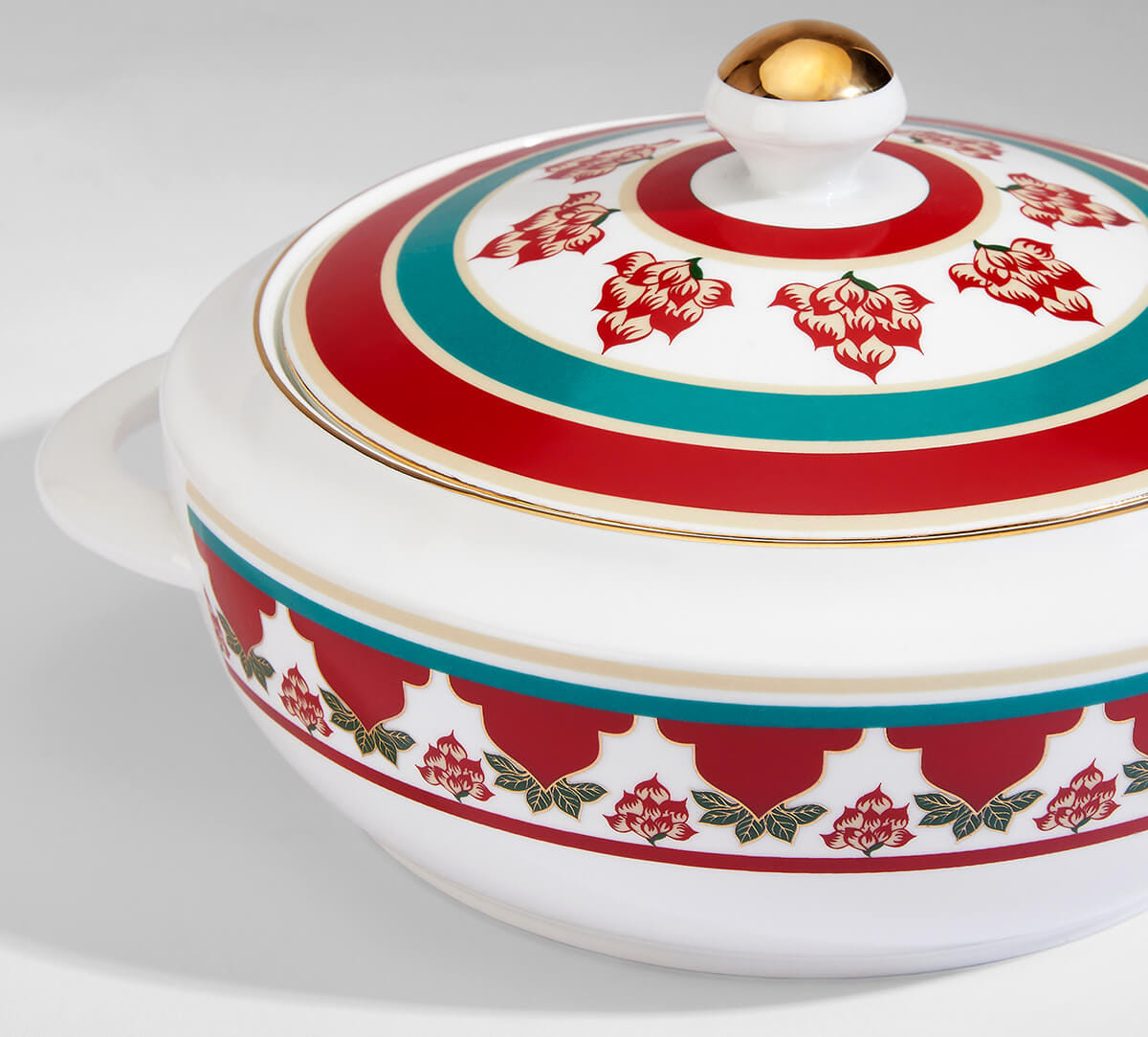 India Circus by Krsnaa Mehta Blushed Orchard Dinner set 40 Pieces