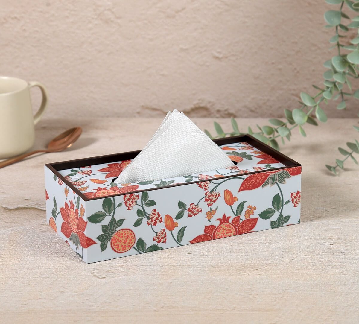 India Circus by Krsnaa Mehta Blushed Orchard Tissue Box Holder