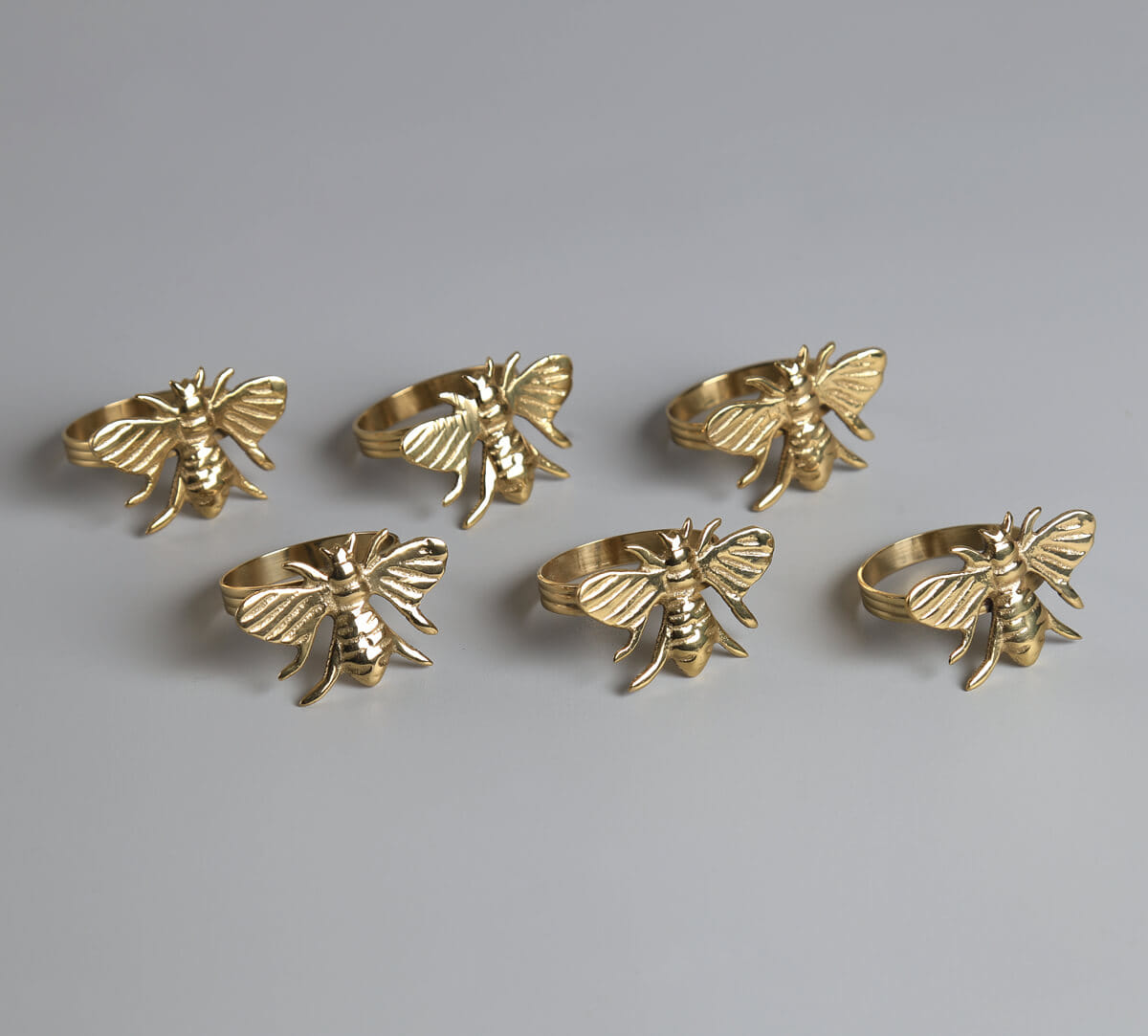 India Circus by Krsnaa Mehta Bumblebees Napkin Ring Set