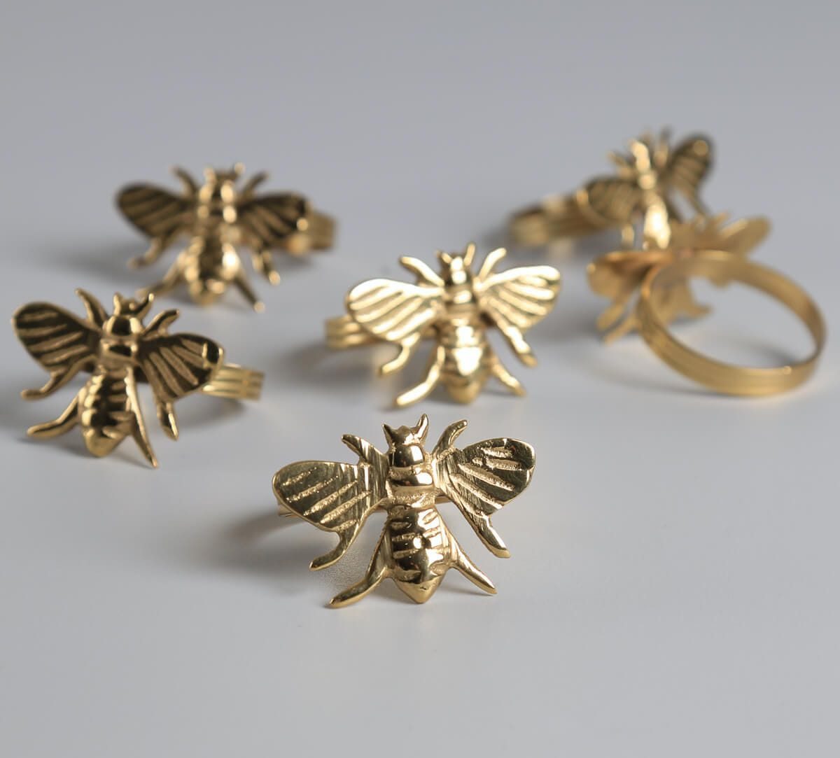 India Circus by Krsnaa Mehta Bumblebees Napkin Ring Set