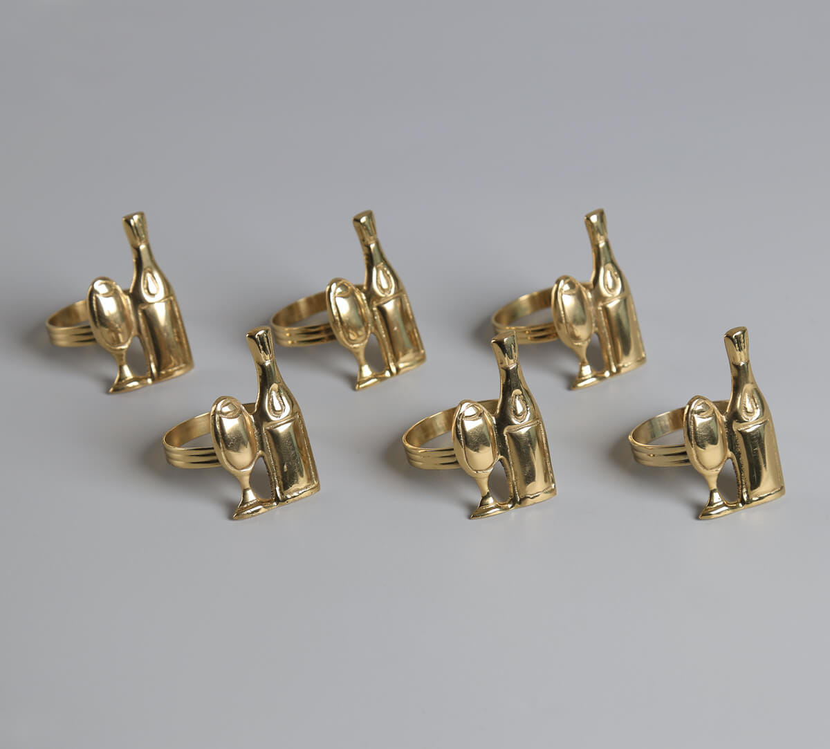 India Circus by Krsnaa Mehta Champagne Napkin Ring Set