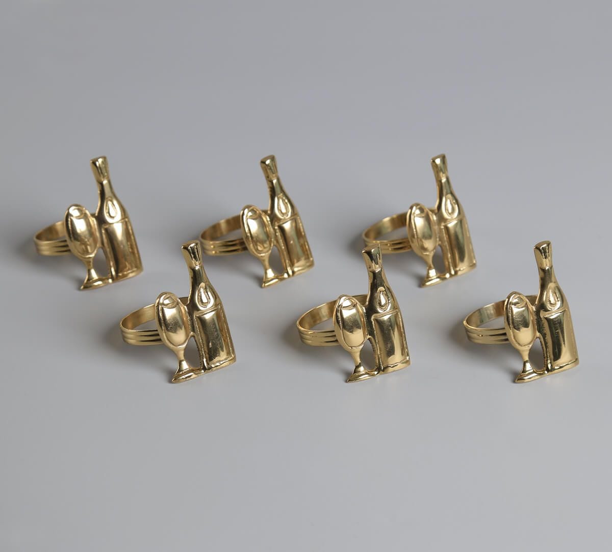 India Circus by Krsnaa Mehta Champagne Napkin Ring Set