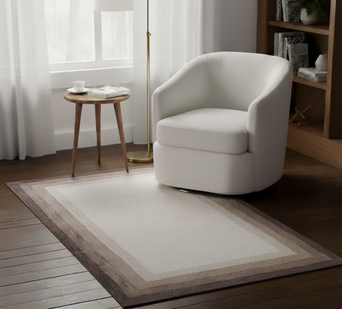 Earthy Repeating Rectangles 4ft x 6ft Rug