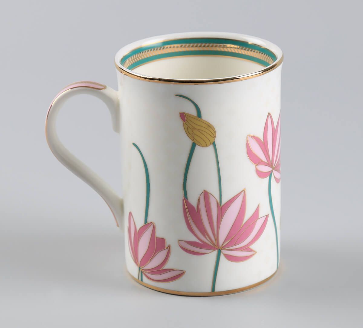 India Circus by Krsnaa Mehta Emerald Blossom Coffee Mugs and Platter Set