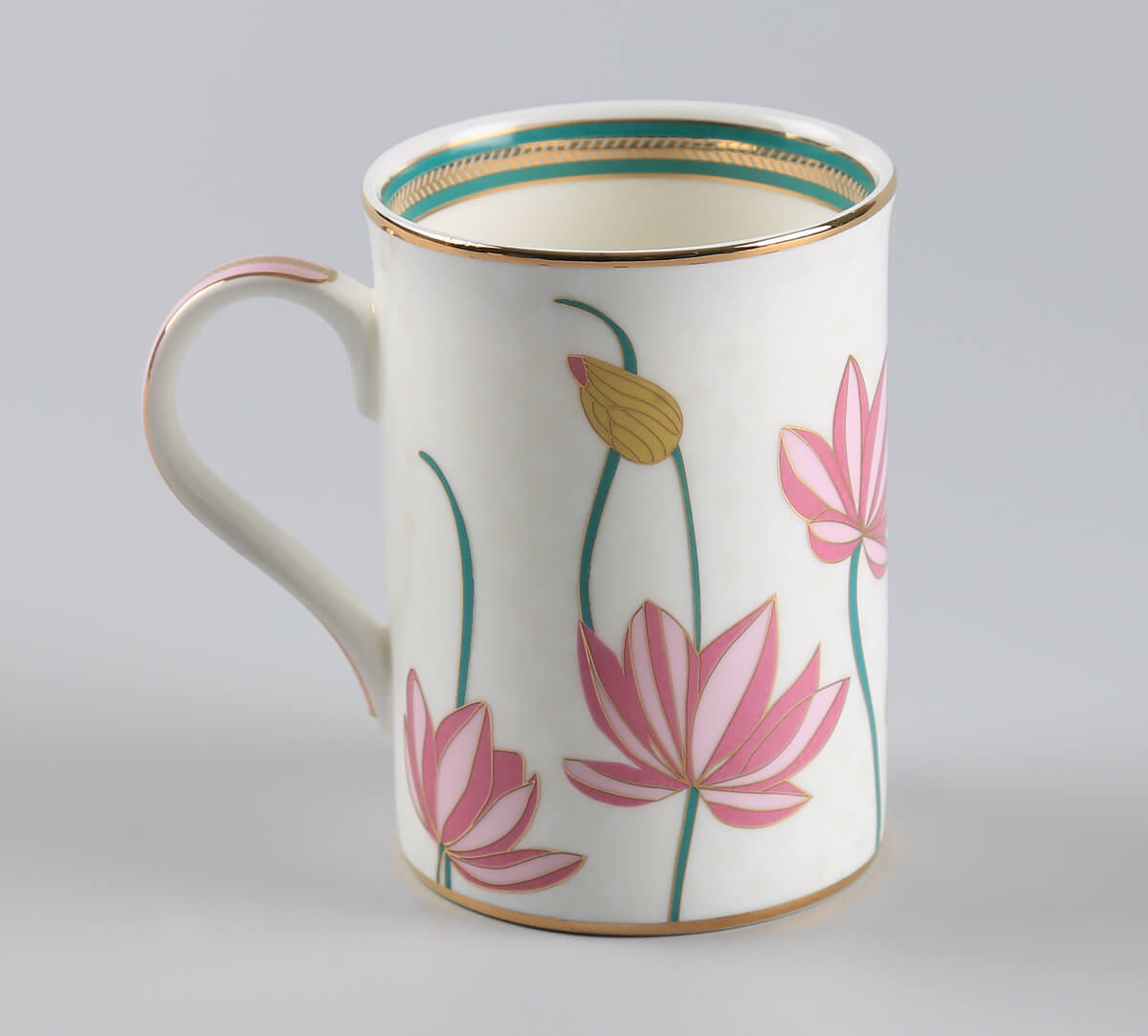 India Circus by Krsnaa Mehta Emerald Blossom Coffee Mugs and Platter Set