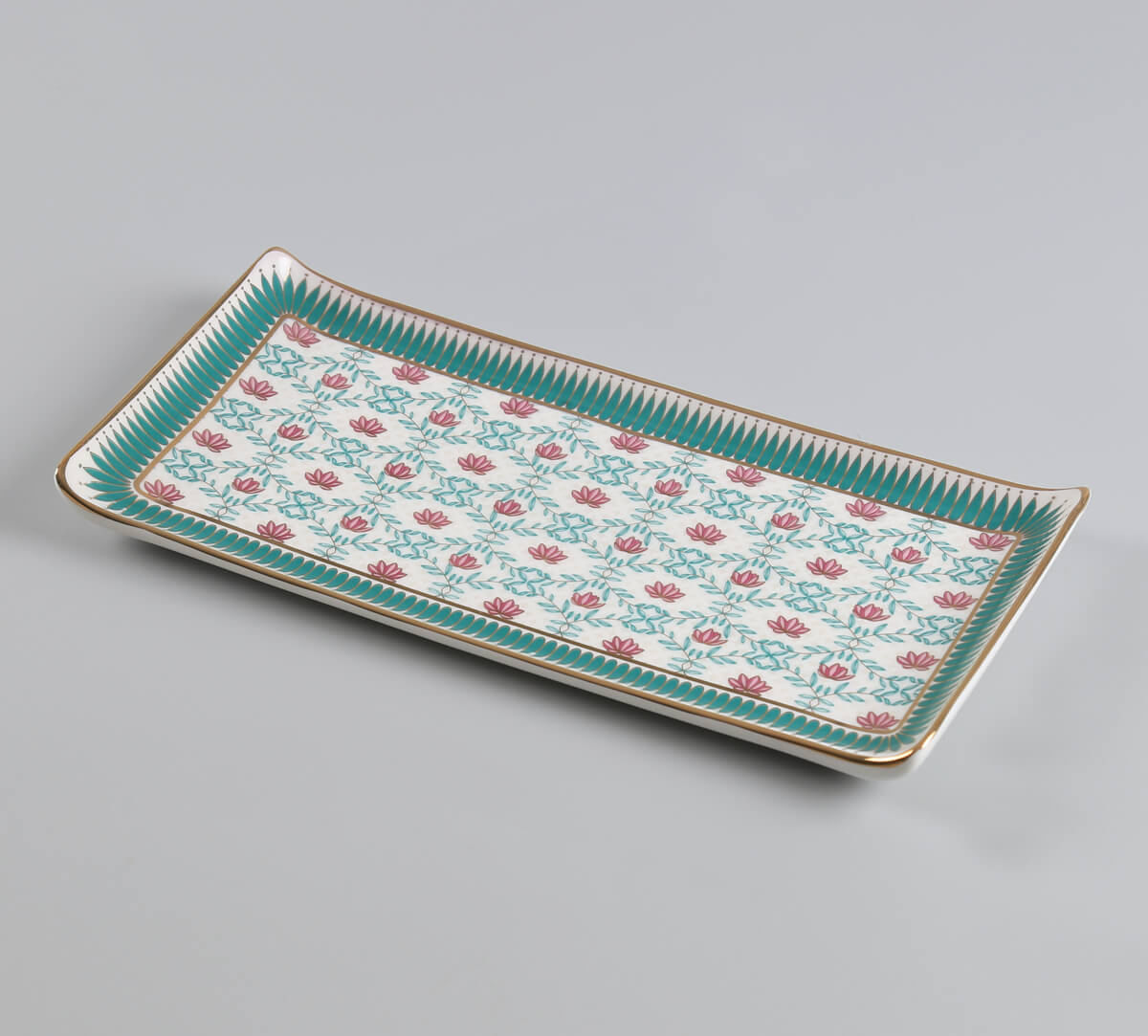 India Circus by Krsnaa Mehta Emerald Blossom Coffee Mugs and Platter Set