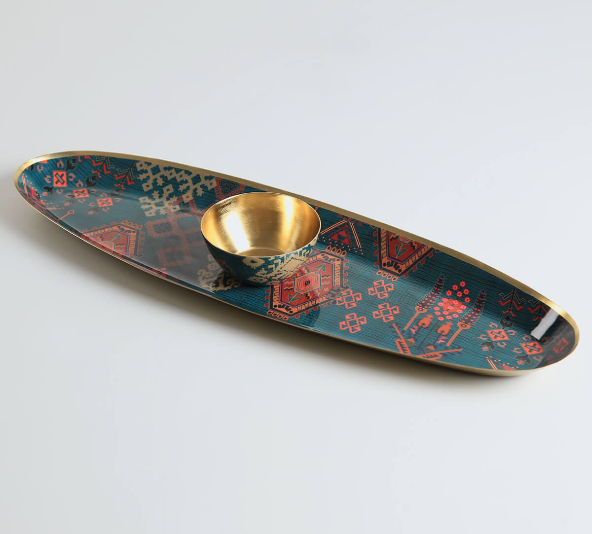 India Circus by Krsnaa Mehta Enchanting Mirage Platter with Dip Bowl