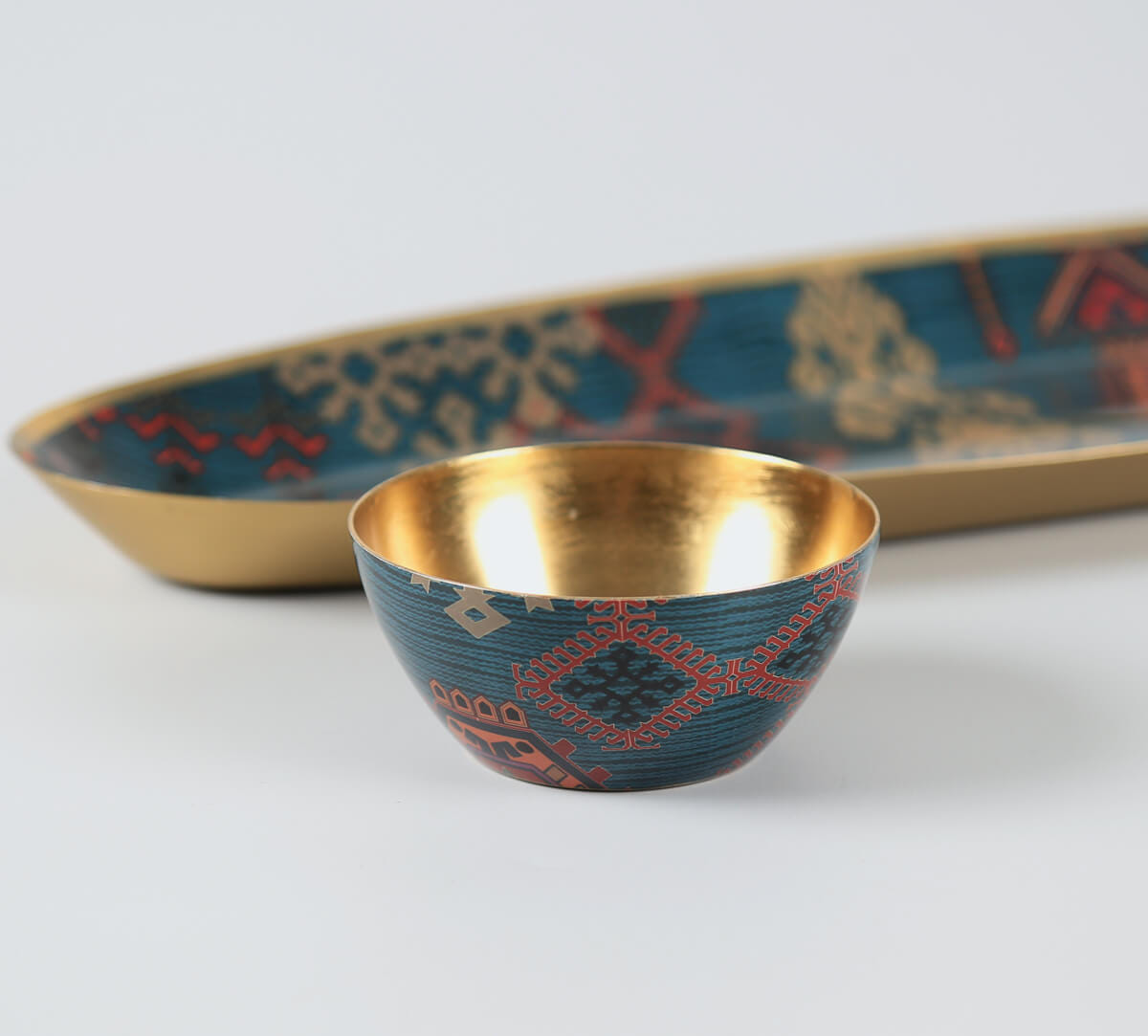 India Circus by Krsnaa Mehta Enchanting Mirage Platter with Dip Bowl