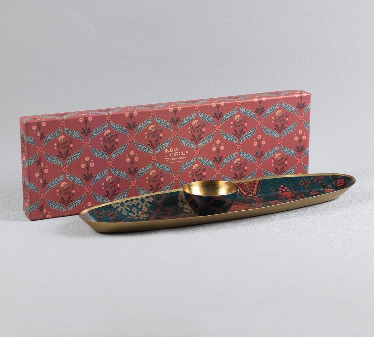 India Circus by Krsnaa Mehta Enchanting Mirage Platter with Dip Bowl