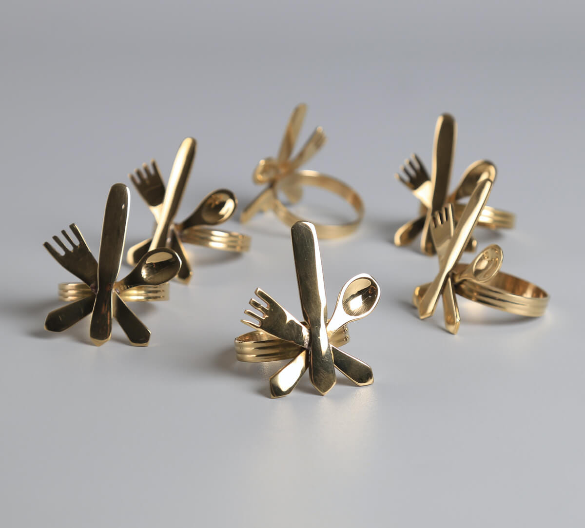 India Circus by Krsnaa Mehta Forks & Knifes Napkin Ring Set