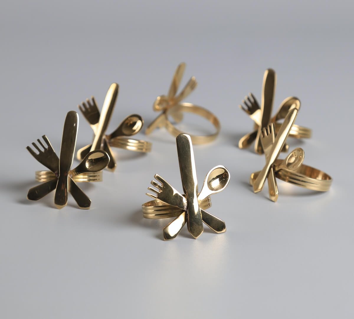 India Circus by Krsnaa Mehta Forks & Knifes Napkin Ring Set