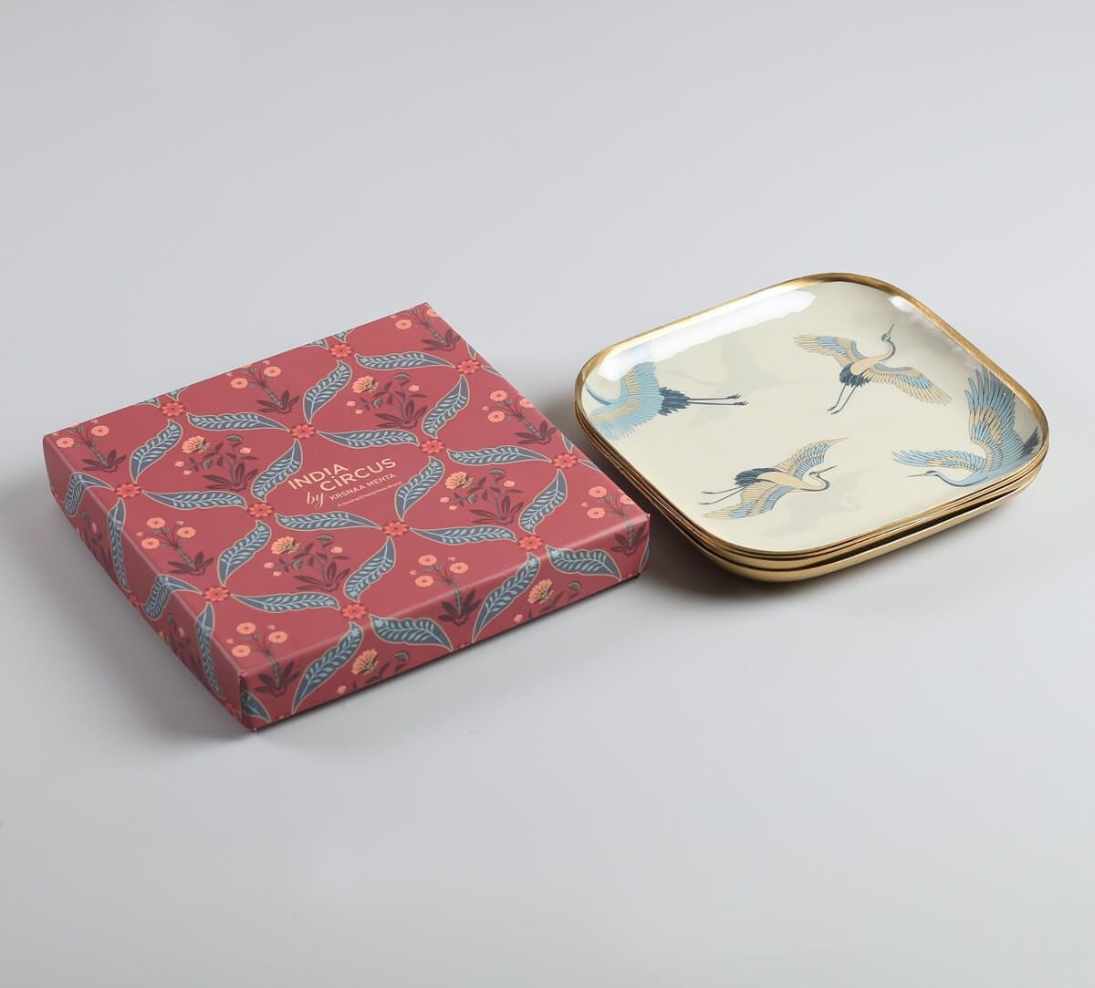 India Circus by Krsnaa Mehta Free Flight Square Platter Set
