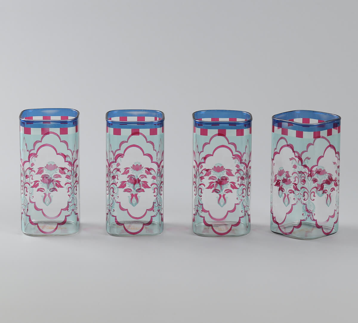 India Circus by Krsnaa Mehta Giardino Segreto Glass Tumbler Set of 4