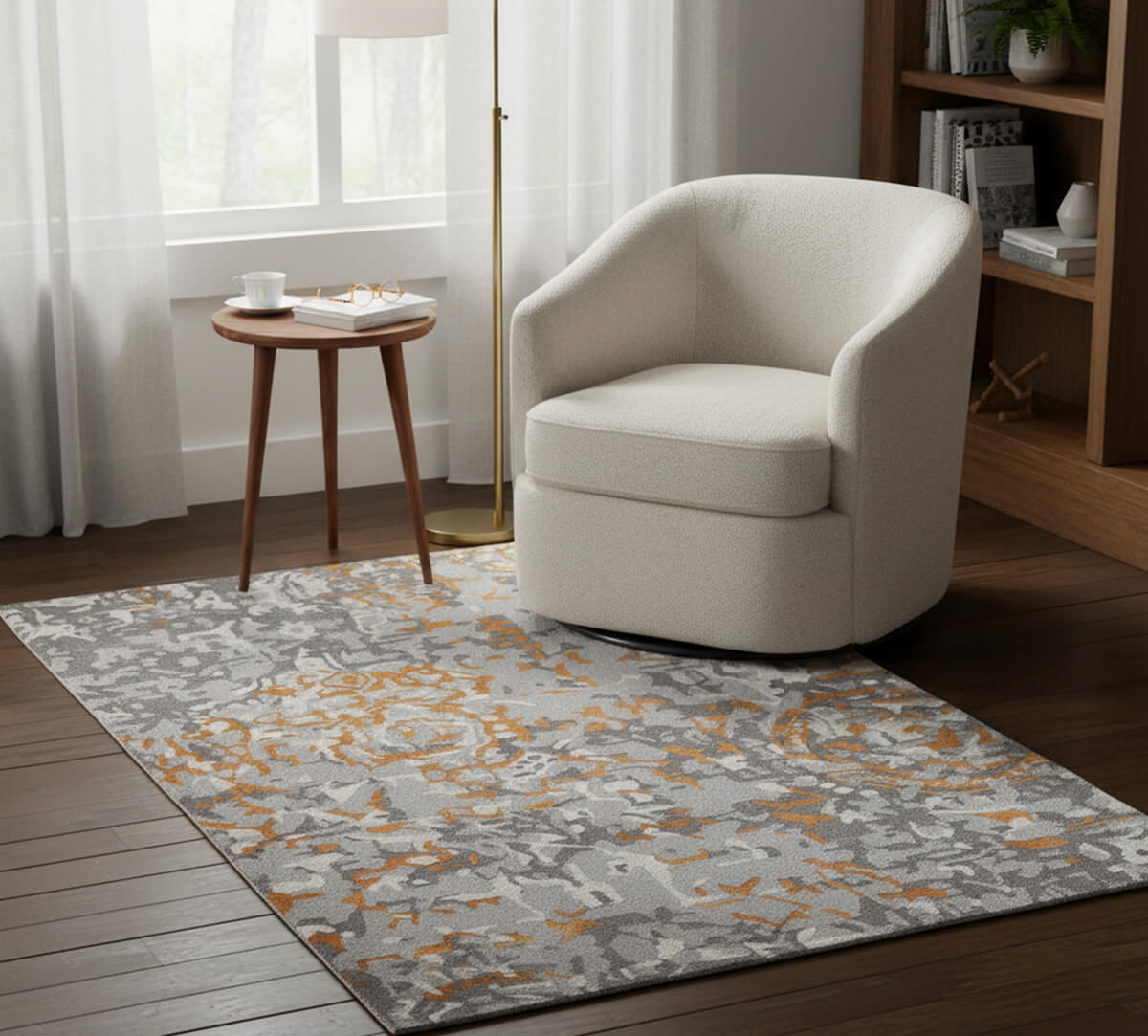 Golden Grays 4ft x 6ft Rug