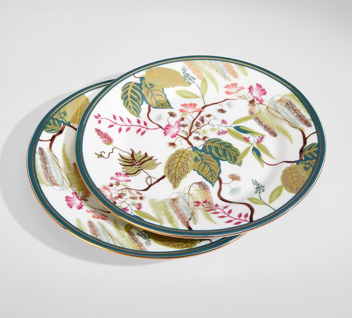 India Circus by Krsnaa Mehta Grandeur Greens Dinner set 40 Pieces