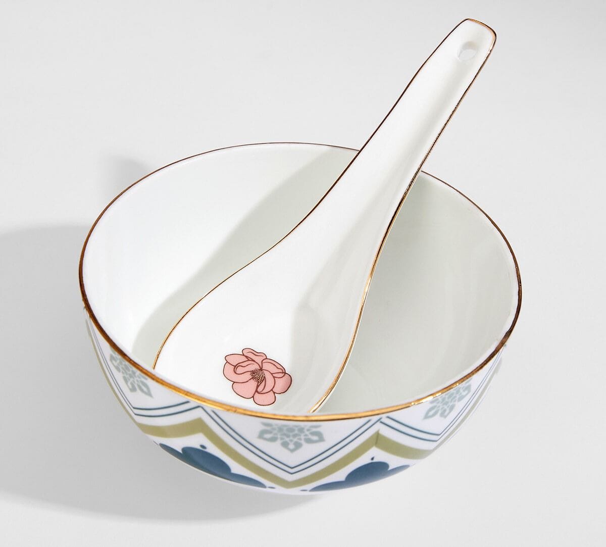 India Circus by Krsnaa Mehta Grandeur Greens Dinner set 40 Pieces