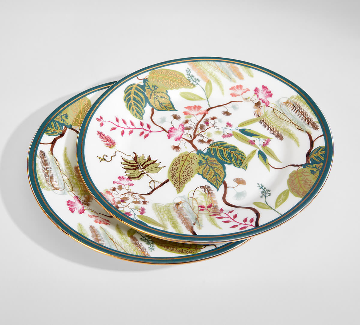 India Circus by Krsnaa Mehta Grandeur Greens Dinner set 40 Pieces