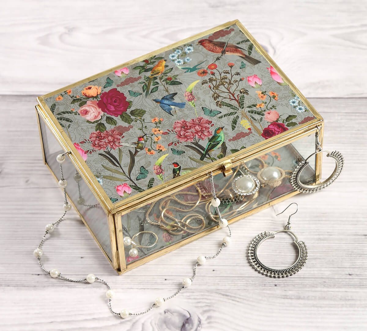 India Circus by Krsnaa Mehta Grey Bird Land Storage Box