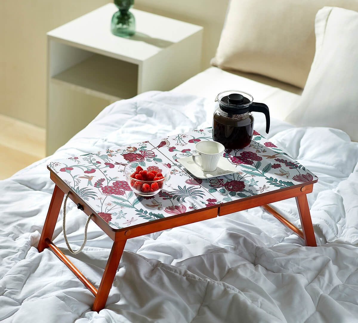 India Circus by Krsnaa Mehta Grey Floral Galore Breakfast Tray