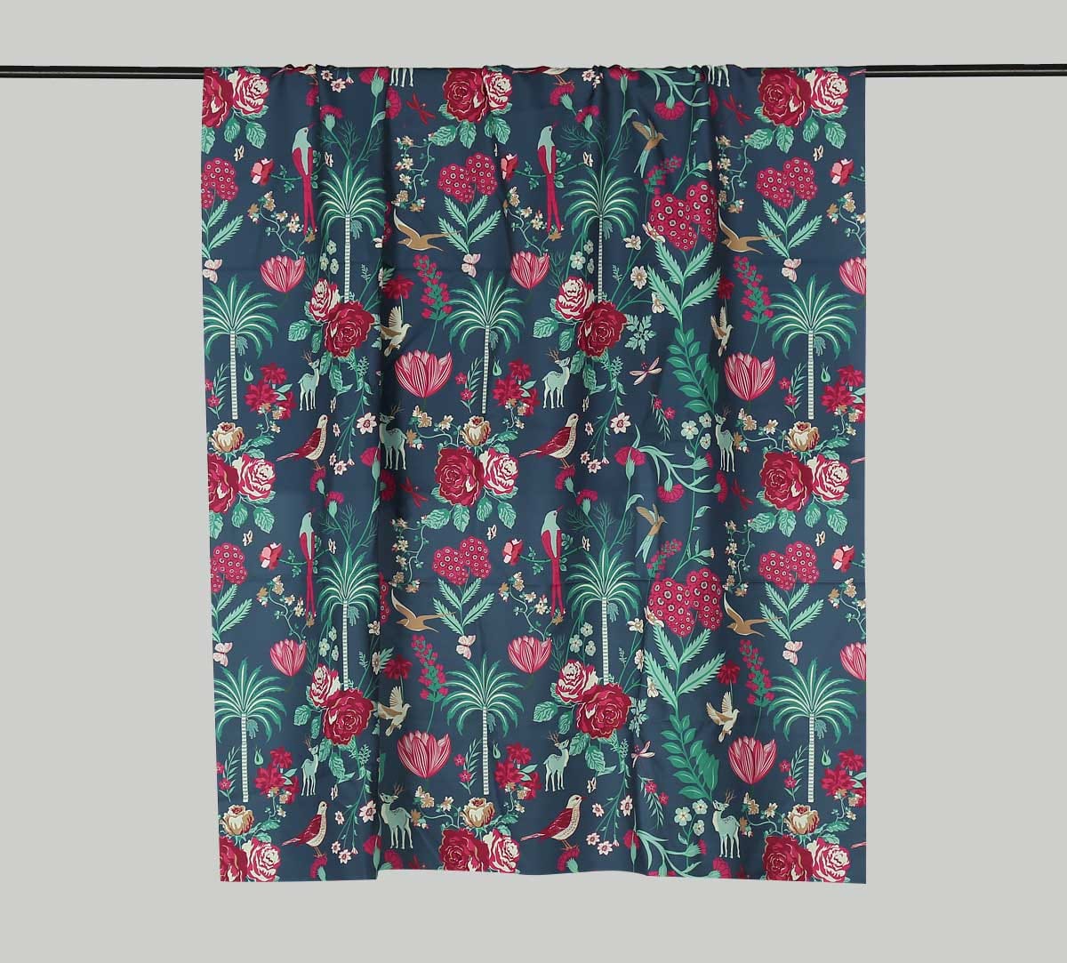 India Circus by Krsnaa Mehta Grey Floral Galore Fabric