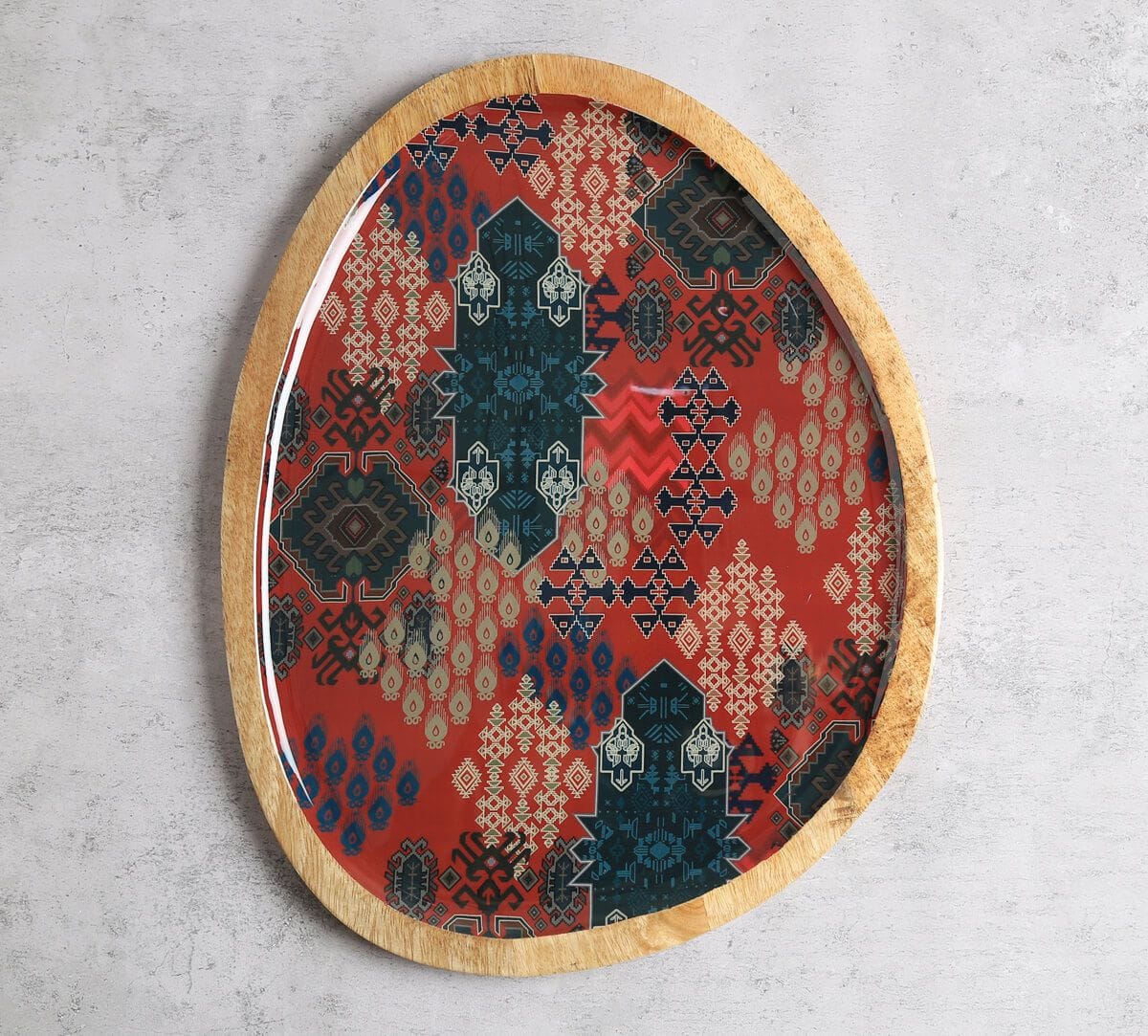 India Circus by Krsnaa Mehta Heritage Haven Oval Platter with Dip Bowl