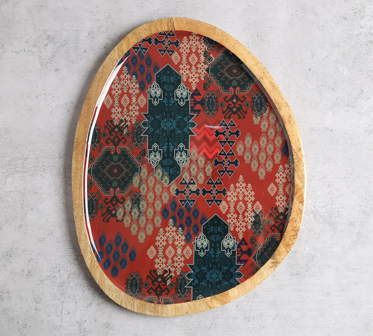 India Circus by Krsnaa Mehta Heritage Haven Oval Platter with Dip Bowl