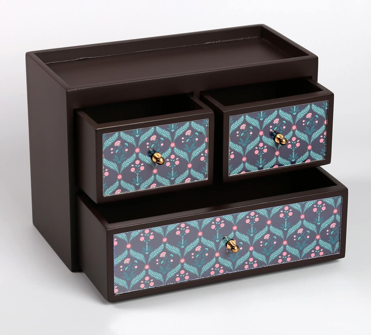 India Circus by Krsnaa Mehta Iron Blooming Dahlia Chest of Drawer