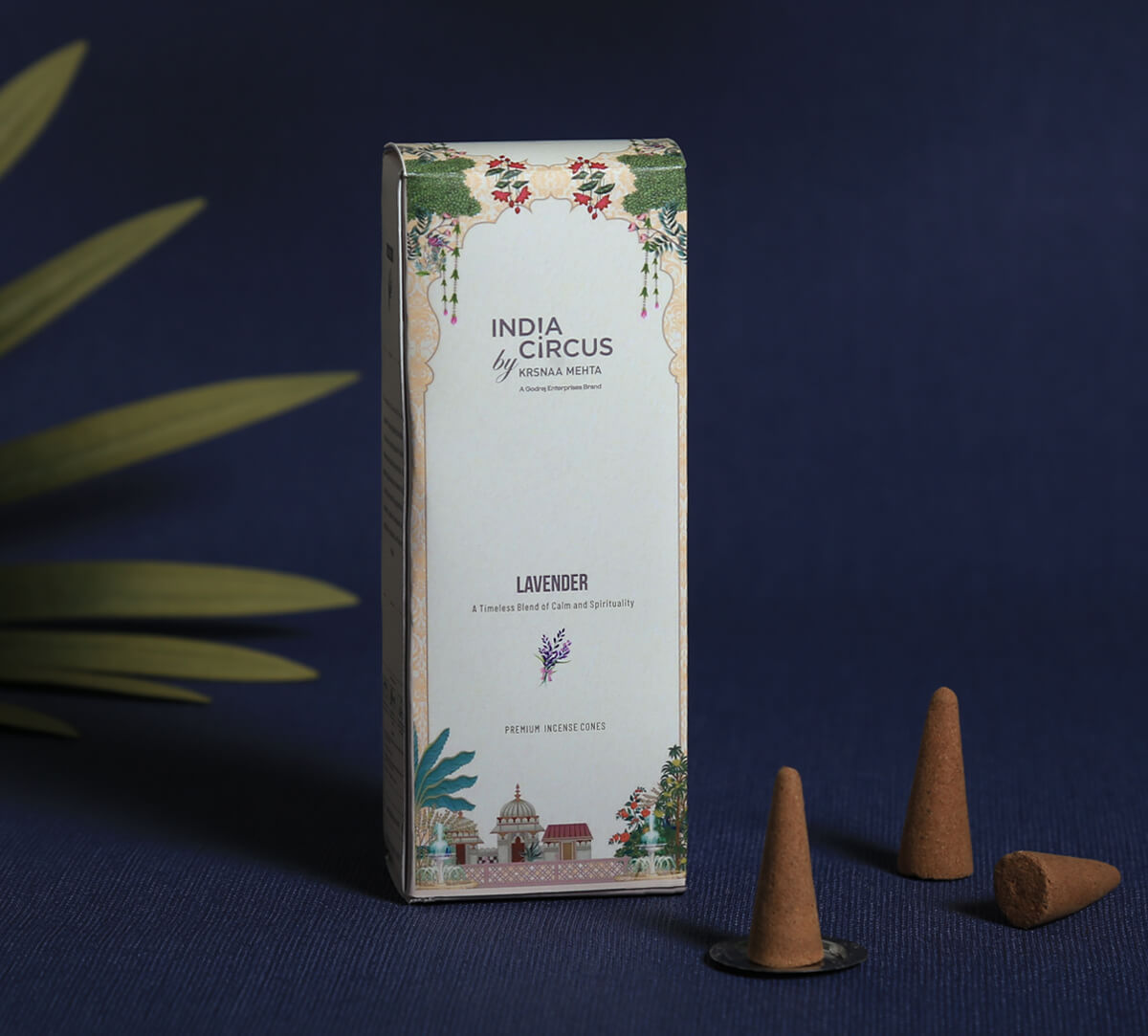 India Circus by Krsnaa Mehta Lavender Incense Cone Set of 20 Cone