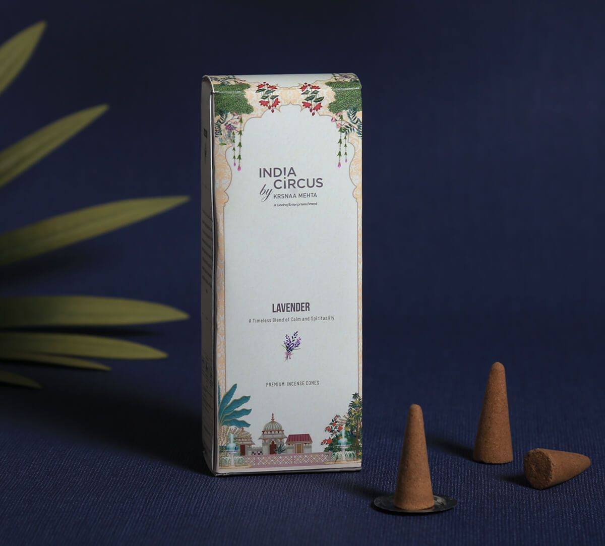 India Circus by Krsnaa Mehta Lavender Incense Cone Set of 20 Cone