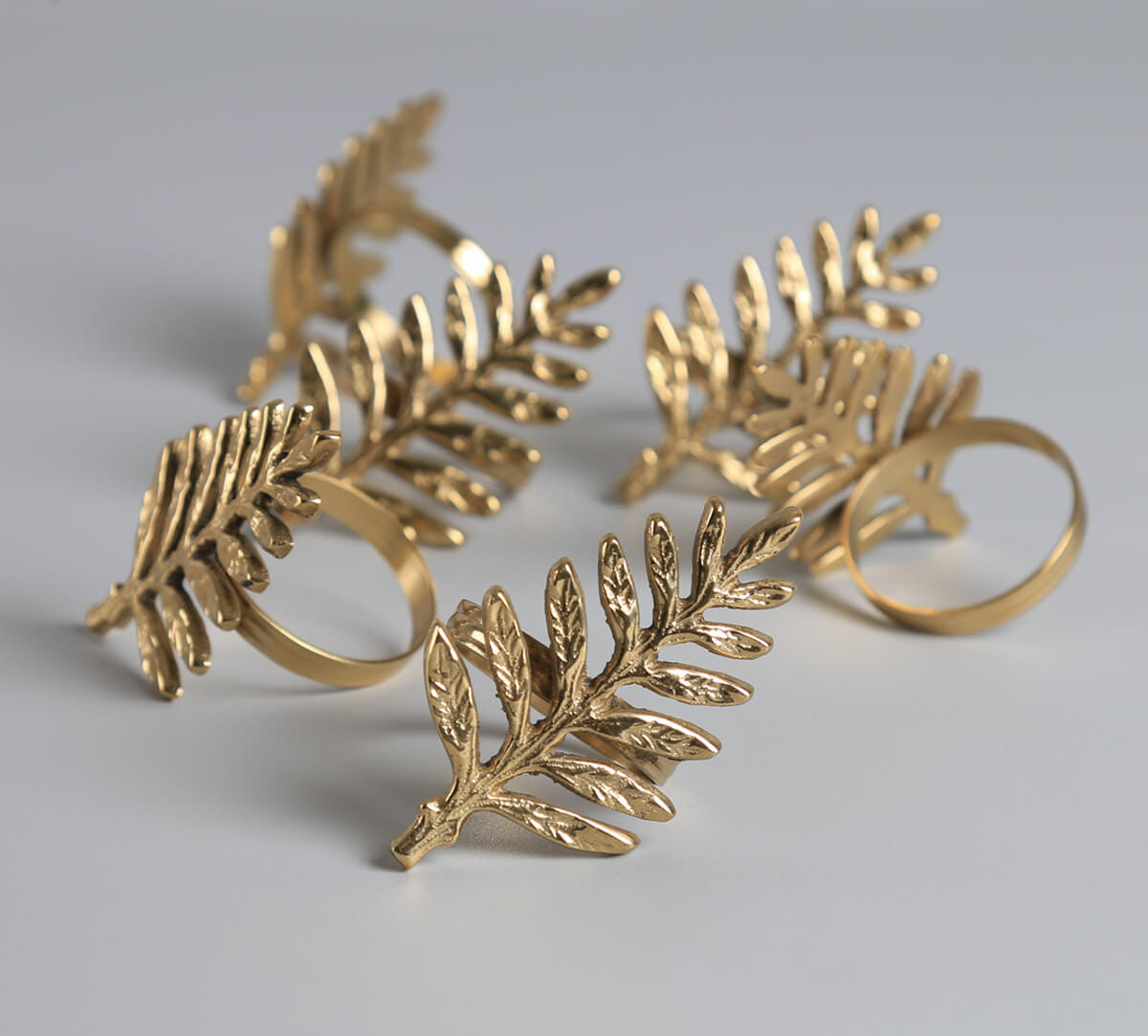 India Circus by Krsnaa Mehta Leaflets Napkin Ring Set