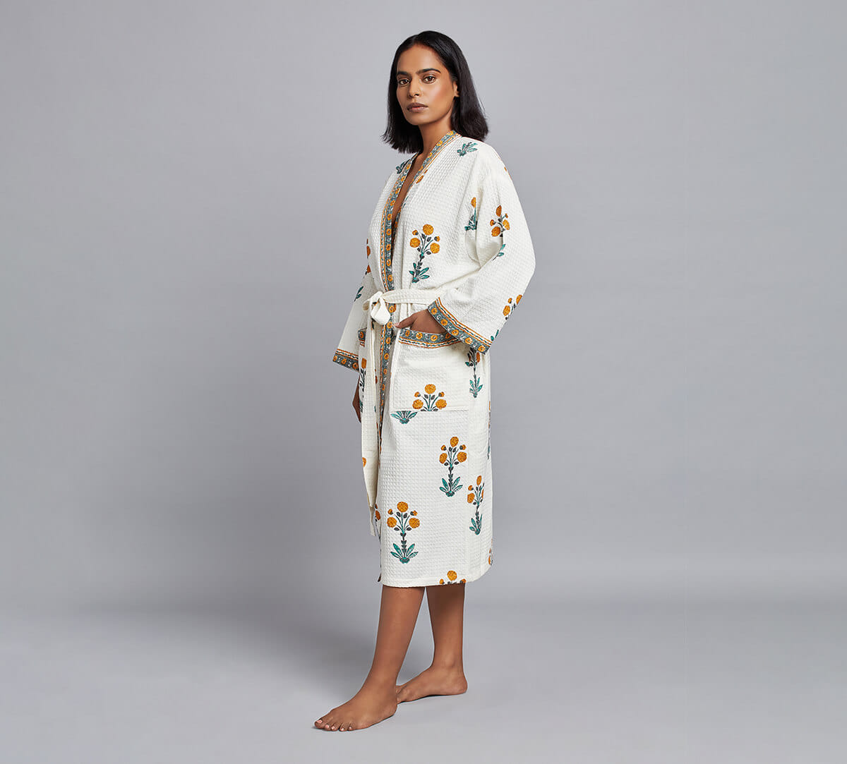 India Circus by Krsnaa Mehta Luxe Leaf Bathrobe