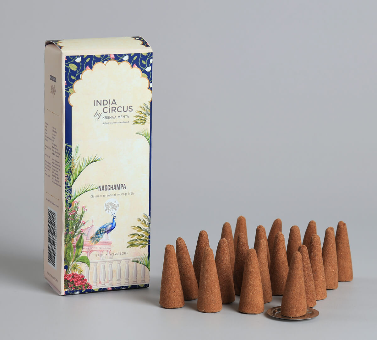 India Circus by Krsnaa Mehta Nagchampa Incense Cone Set of 20 Cone