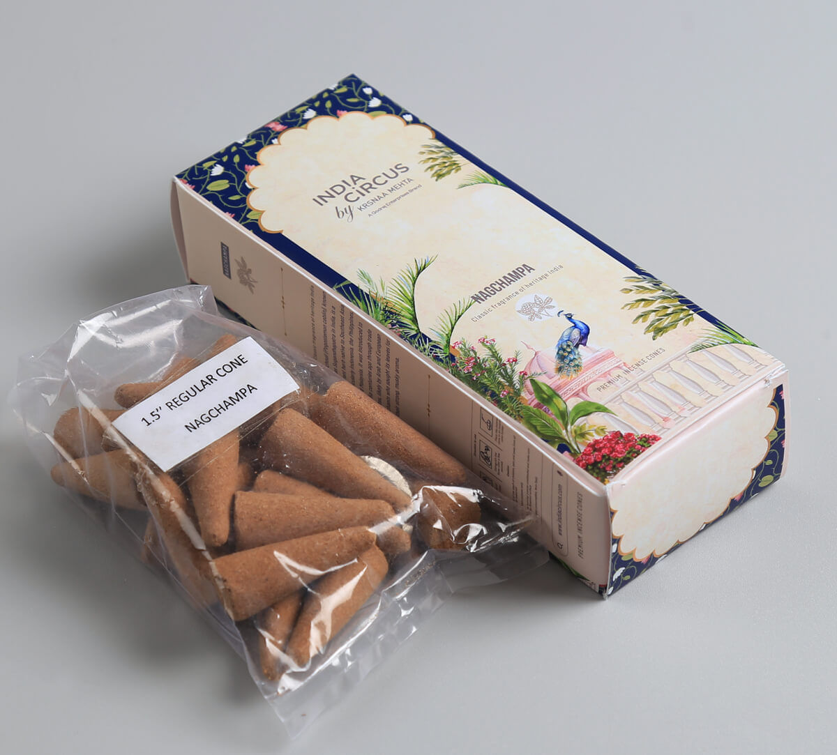 India Circus by Krsnaa Mehta Nagchampa Incense Cone Set of 20 Cone