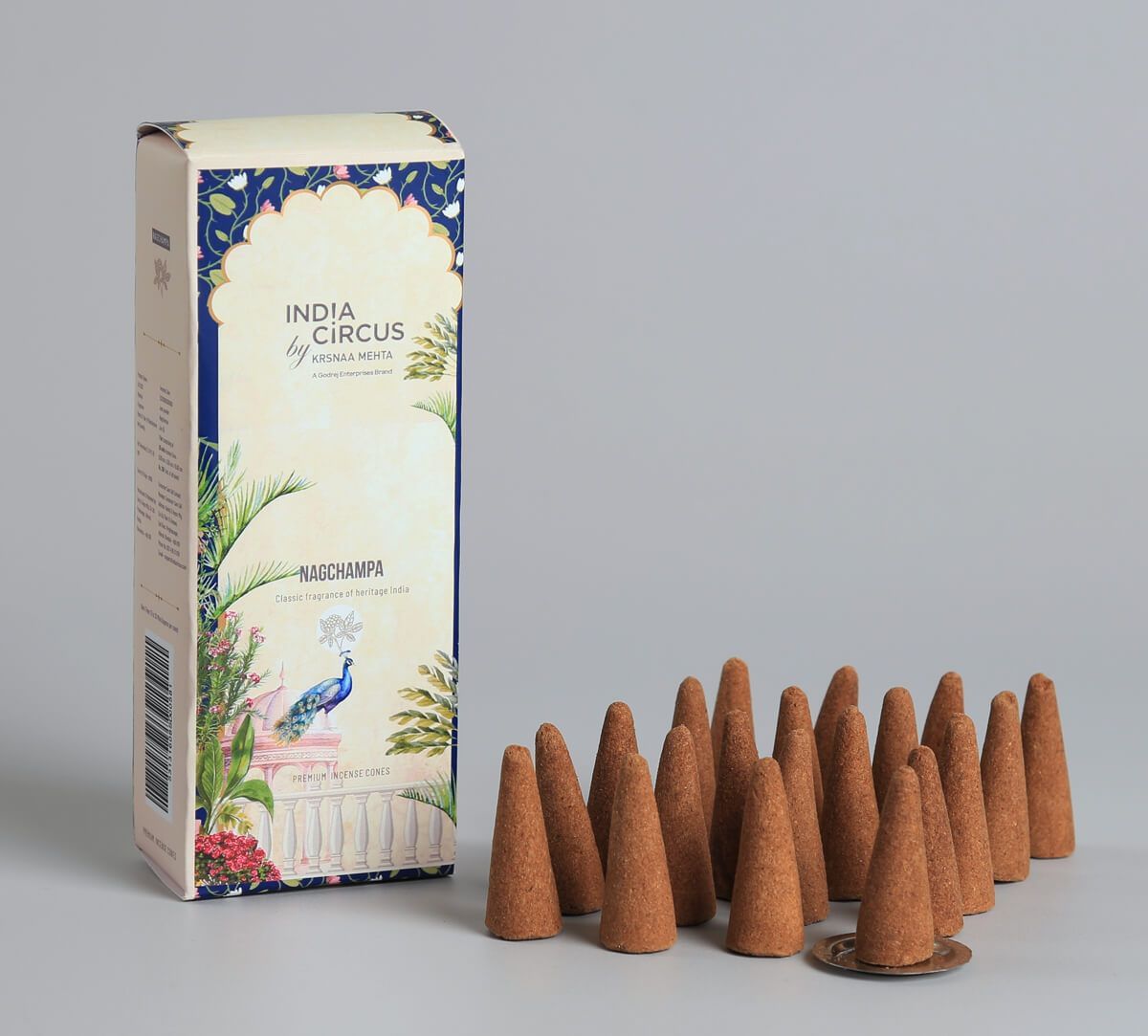 India Circus by Krsnaa Mehta Nagchampa Incense Cone Set of 20 Cone